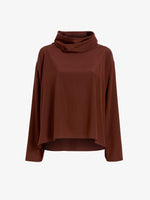 Proenza Schouler Still Life image of Solene Top In Silk Viscose in Mahogany