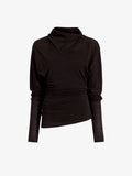 Proenza Schouler Still Life image of Golda Top In Jersey in Espresso