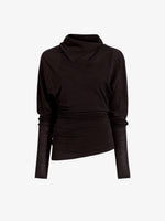 Proenza Schouler Still Life image of Golda Top In Jersey in Espresso