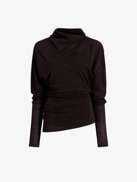 Proenza Schouler Golda Top in Jersey - Espresso | Proenza Schouler