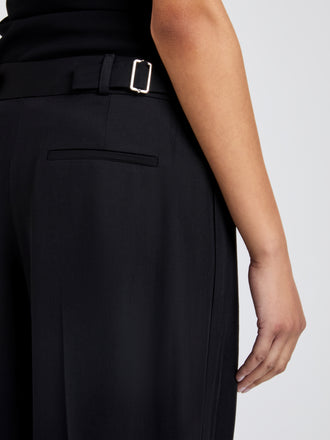 Proenza Schouler Detail image of model wearing Patricia Pant In Classic Twill in Black