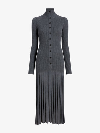Proenza Schouler Still Life image of Jada Dress In Superfine Merino in Grey Melange