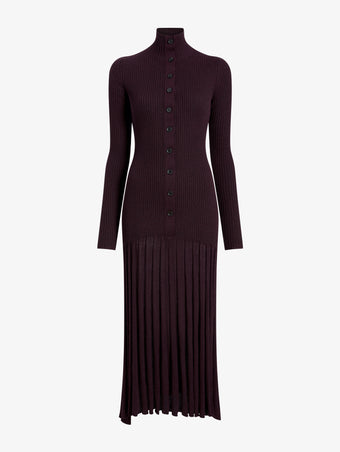 Proenza Schouler Still Life image of Jada Dress In Superfine Merino in Burgundy