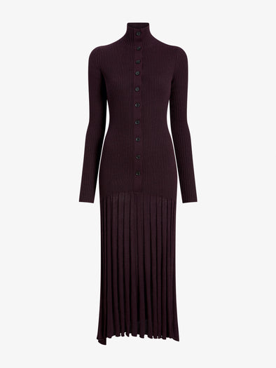Proenza Schouler Still Life image of Jada Dress In Superfine Merino in Burgundy