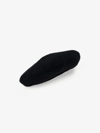 Proenza Schouler Front image of Beret in Wool Knit in Black