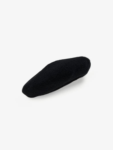 Proenza Schouler Front image of Beret in Wool Knit in Black