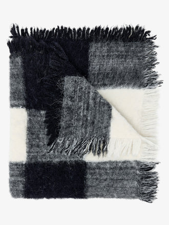 Proenza Schouler Still Life aerial image of Kai Scarf In Brushed Glenplaid Knit in Black Multi
