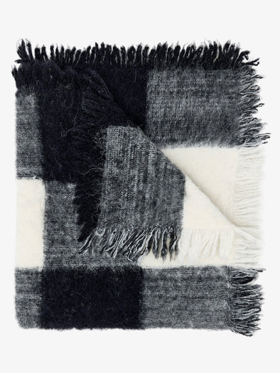 Proenza Schouler Still Life aerial image of Kai Scarf In Brushed Glenplaid Knit in Black Multi