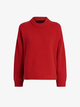 Proenza Schouler Still Life image of Ruthi Top In Chunky Cashmere in Red