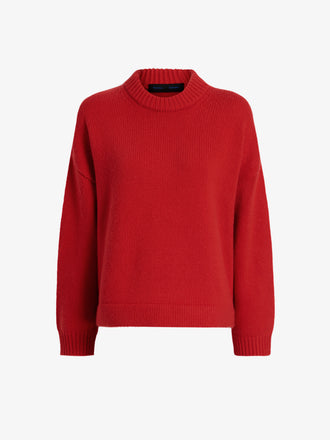 Proenza Schouler Still Life image of Ruthi Top In Chunky Cashmere in Red