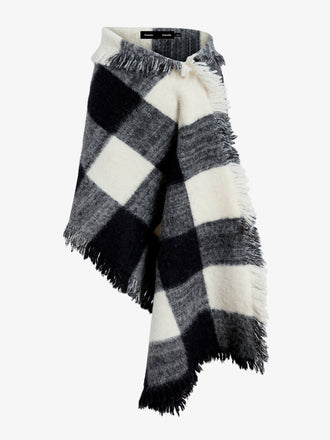 Proenza Schouler Still Life image of Kai Skirt In Brushed Glenplaid Knit in Black Multi