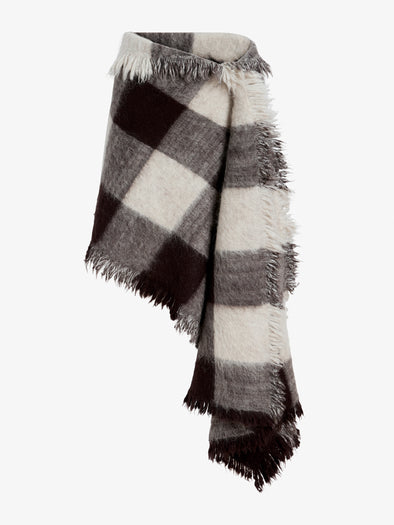Proenza Schouler Still Life image of Kai Skirt in Brushed Glenplaid Knit in Brown Multi
