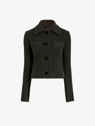 Proenza Schouler Still Life image of Kinsley Jacket in Boucle Twill Suiting in Wood