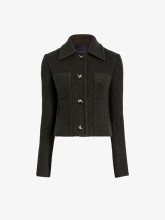 Proenza Schouler Still Life image of Kinsley Jacket in Boucle Twill Suiting in Wood