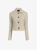 Proenza Schouler Still Life image of Kinsley Jacket in Boucle Twill Suiting in Off White