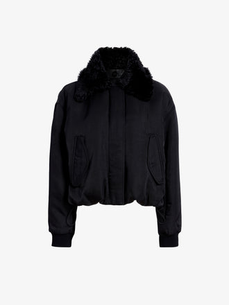 Proenza Schouler Still Life image of Vadra Jacket in Recycled Nylon Twill in Black