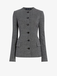 Proenza Schouler Still Life image of Annemarie Jacket in Melange Suiting in Dark Grey Melange