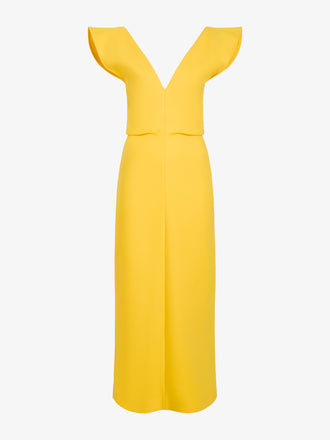 Proenza Schouler Still Life image of Mariam Dress in Wool Scuba in Canary
