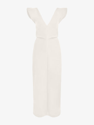 Proenza Schouler Still Life image of Mariam Dress in Wool Scuba in Off White