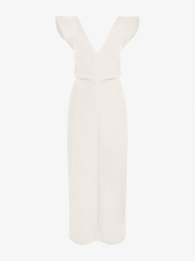 Proenza Schouler Still Life image of Mariam Dress in Wool Scuba in Off White