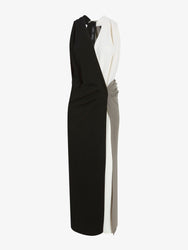 Proenza Schouler Still Life image of Elsa Dress in Matte Double Crepe in Black Multi