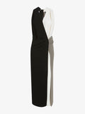 Proenza Schouler Still Life image of Elsa Dress in Matte Double Crepe in Black Multi