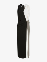 Proenza Schouler Still Life image of Elsa Dress in Matte Double Crepe in Black Multi