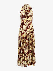 Proenza Schouler Still Life image of Adelide Dress in Printed Silk Viscose in Rust Multi