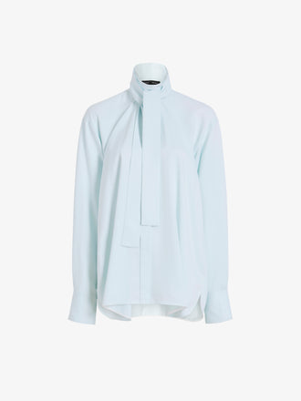 Proenza Schouler Still Life image of Ricky Top in Viscose Gabardine in Sky