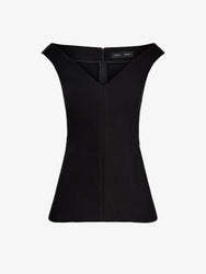 Proenza Schouler Still Life image of Mariam Top in Wool Scuba in Black