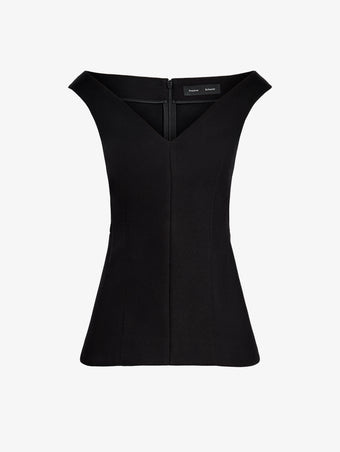 Proenza Schouler Still Life image of Mariam Top in Wool Scuba in Black