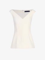 Proenza Schouler Still Life image of Mariam Top in Wool Scuba in Off White
