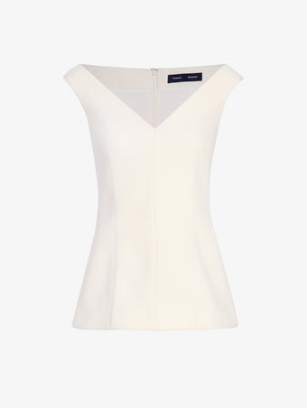 Proenza Schouler Still Life image of Mariam Top in Wool Scuba in Off White