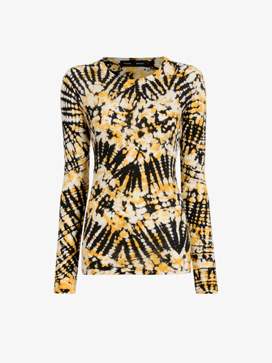 Proenza Schouler Still Life image of Mia Top in Tie Dye Tissue Jersey in Sun Multi