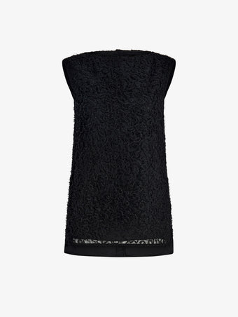 Proenza Schouler Still Life image of Virginie Top in Fringe Embroidery in Black