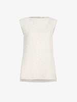 Proenza Schouler Still Life image of Virginie Top in Fringe Embroidery in Off White