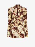 Proenza Schouler Still Life image of Adela Top in Printed Silk Viscose in Rust Multi