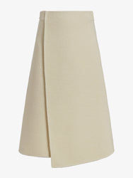 Proenza Schouler Still Life image of Bodhi Skirt in Boucle Twill Suiting in Off White