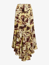 Proenza Schouler Still Life image of Joelle Skirt in Printed Silk Viscose in Rust Multi
