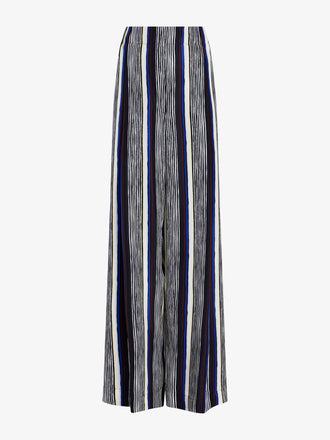 Proenza Schouler Still Life image of Amira Pant in Printed Silk Habotai in Black Multi