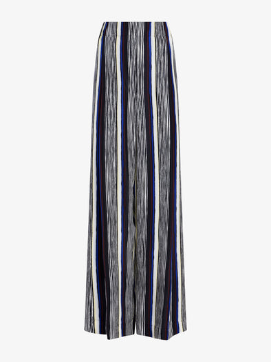Proenza Schouler Still Life image of Amira Pant in Printed Silk Habotai in Black Multi