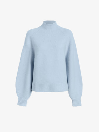 Proenza Schouler Still Life image of Adley Top in Solid Cashmere Blend in Light Blue