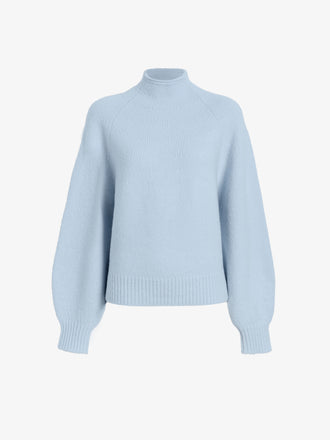 Proenza Schouler Still Life image of Adley Top in Solid Cashmere Blend in Light Blue