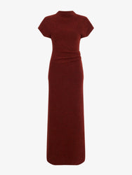 Proenza Schouler Still Life image of Abie Dress in Clean Boiled Wool in Cinnamon