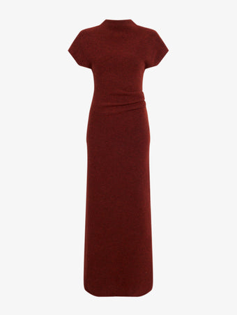 Proenza Schouler Still Life image of Abie Dress in Clean Boiled Wool in Cinnamon