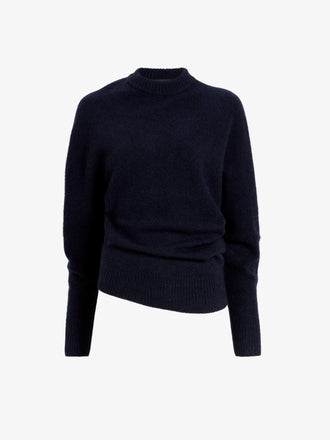 Proenza Schouler Still Life image of Abie Top in Clean Boiled Wool in Navy