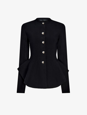 Proenza Schouler Still Life image of Dasha Jacket in Compact Viscose in Black