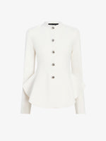 Proenza Schouler Still Life image of Dasha Jacket in Compact Viscose in Off White