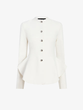 Proenza Schouler Still Life image of Dasha Jacket in Compact Viscose in Off White