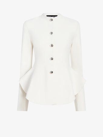 Proenza Schouler Still Life image of Dasha Jacket in Compact Viscose in Off White